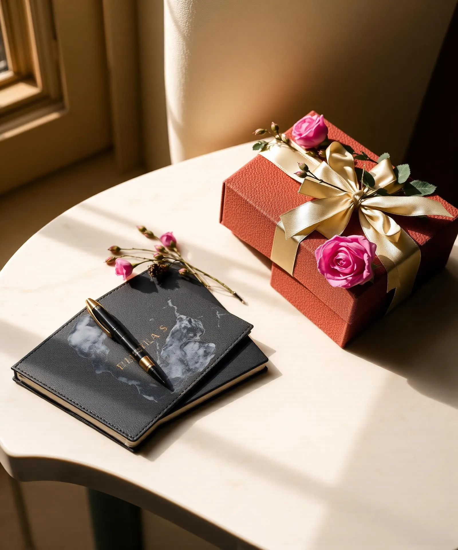OliviaRose luxury notepad and gift box still life